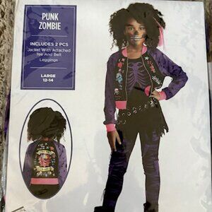 Girls Punk Zombie Halloween Costume – Size L